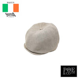 Connery Flat Cap in Linen by Hanna Hats of Donegal™ Flat Cap by Hanna Hats | Poe and Company Limited, LLC®