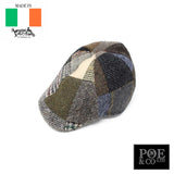 Erin Flat Cap in Patchwork Tweed by Hanna Hats of Donegal™ Flat Cap by Hanna Hats | Poe and Company Limited, LLC®