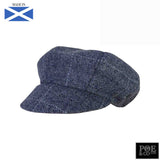Bubssie Flat Cap in Bellflower Harris Tweed - Poe and Company Limited - Flat Cap - Flat Cap