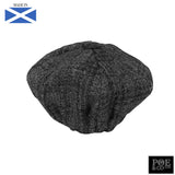 Bubssie Flat Cap in Meredith Grey Harris Tweed - Poe and Company Limited - Flat Cap - Flat Cap