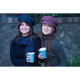 Bubssie Flat Cap in Raspberry Parade Harris Tweed One Size Fits All Flat Cap by Glencroft | Poe and Company Limited, LLC®