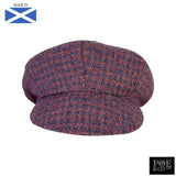 Bubssie Flat Cap in Raspberry Parade Harris Tweed - Poe and Company Limited - Flat Cap - Flat Cap
