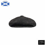 Gatsby Flat Cap in Gunmetal Harris Tweed - Poe and Company Limited - Flat Cap - Flat Cap