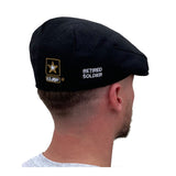 Officially Licensed U.S. Army® Standard Edition Flat Cap SM Retired Soldier Flat Cap by Poe & Company Limited | Poe and Company Limited, LLC®