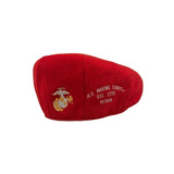 Officially Licensed U.S. Marine Corps® Red 1775 Deluxe Edition Flat Cap Flat Cap by Poe & Company Limited | Poe and Company Limited, LLC®