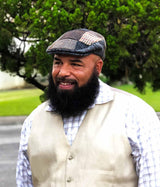 Ambleside Flat Cap in Patchwork Harris Tweed - Poe and Company Limited - Flat Cap - Flat Cap