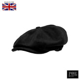 Poe & Company Shelby Flat Cap in Raven Tweed - Poe and Company Limited - Flat Cap - Flat Cap