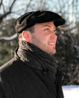 Poe & Company Shelby Flat Cap in Raven Tweed - Poe and Company Limited - Flat Cap - Flat Cap