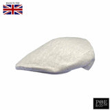 Poe & Company Tarquin Flat Cap in Pearl Linen - Poe and Company Limited - Flat Cap - Flat Cap