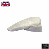 Poe & Company Tarquin Flat Cap in Pearl Linen - Poe and Company Limited - Flat Cap - Flat Cap