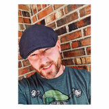 Poe & Company Tarquin Flat Cap in Raven Linen Flat Cap by Poe & Company Limited | Poe and Company Limited, LLC®