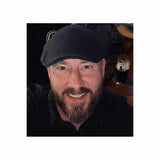 Poe & Company Tarquin Flat Cap in Raven Linen Flat Cap by Poe & Company Limited | Poe and Company Limited, LLC®