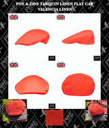 Poe & Company Tarquin Flat Cap in Valencia Linen Flat Cap by Poe & Company Limited | Poe and Company Limited, LLC®