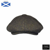 Stafford Flat Cap in Brownestone Harris Tweed - Poe and Company Limited - Flat Cap - Flat Cap