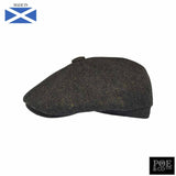 Stafford Flat Cap in Brownestone Harris Tweed - Poe and Company Limited - Flat Cap - Flat Cap