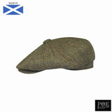 Stafford Flat Cap in Hancock Harris Tweed - Poe and Company Limited - Flat Cap - Flat Cap