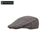 Tom Franks™ Synthetic Poly-Blend Flat Caps Brown Houndstooth Check M/LG 58 cm Hats by Poe and Company Limited | Poe and Company Limited, LLC®