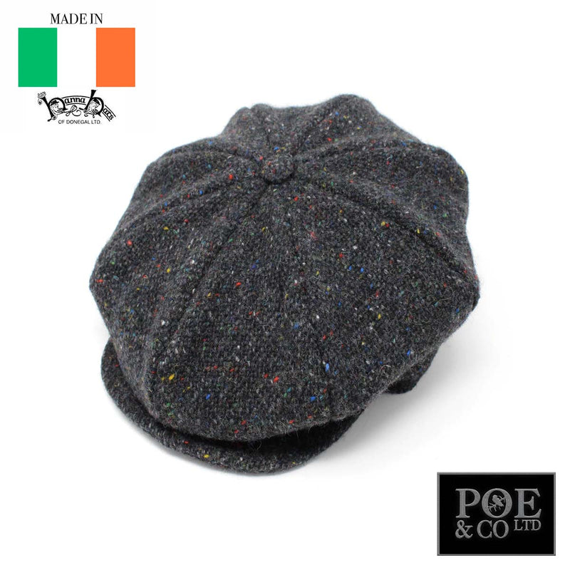 8-Panel Tweed Flat Cap by Hanna Hats of Donegal™ – Poe and Company