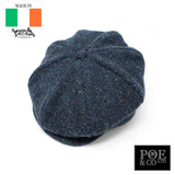 8-Panel Tweed Flat Cap by Hanna Hats of Donegal™ Flat Cap by Hanna Hats | Poe and Company Limited, LLC®