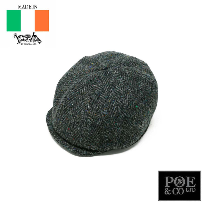 Connery Flat Cap in Tweed by Hanna Hats of Donegal™ Flat Cap by Hanna Hats | Poe and Company Limited, LLC®