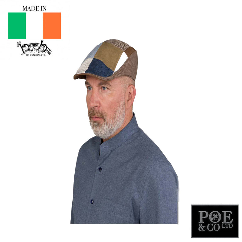 Donegal Touring Flat Cap in Linen by Hanna Hats of Donegal™ 60-61 PW Flat Cap by Hanna Hats | Poe and Company Limited, LLC®