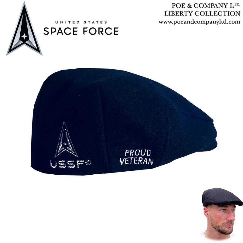 Officially Licensed U.S. Space Force® Standard Edition Flat Cap Flat Cap by Poe and Company Limited | Poe and Company Limited, LLC®