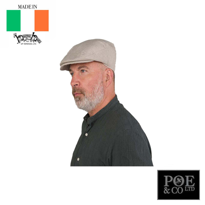 Vintage Flat Cap in Linen by Hanna Hats of Donegal™ Flat Cap by Hanna Hats | Poe and Company Limited, LLC®