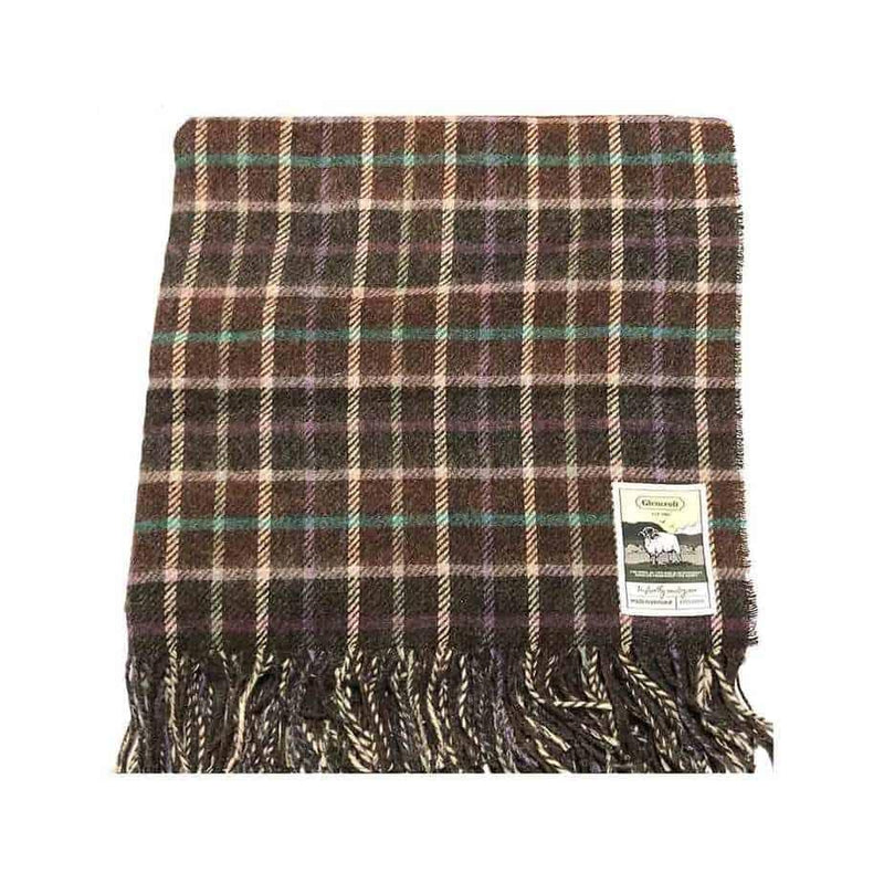 100% British Wool Fashion Blanket - Chocolate Forest - Poe and Company Limited - Blanket - Flat Cap