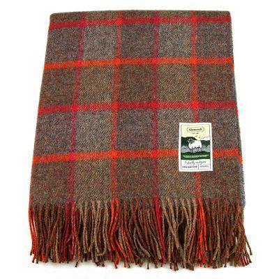 100% British Wool Fashion Blanket - Cranberry Spice - Poe and Company Limited - Blanket - Flat Cap