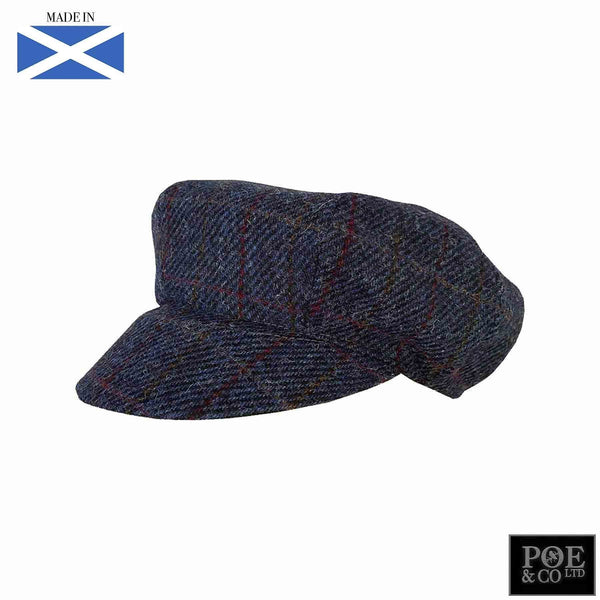 Bubssie Flat Cap in Oxford Harris Tweed - Poe and Company Limited - Flat Cap - Flat Cap