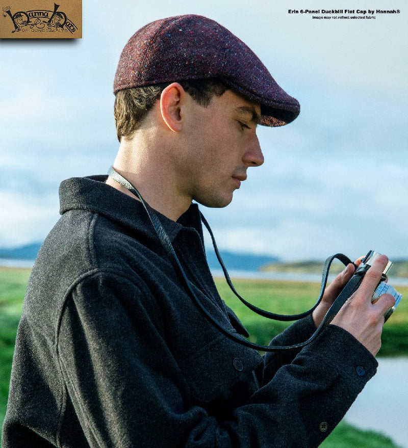 Erin Flat Cap in Donegal Bay Tweed by Hanna Flat Cap by Hanna Hats | Poe and Company Limited, LLC®