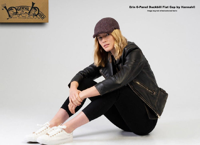 Erin Flat Cap in Hamilton Tweed by Hanna Flat Cap by Hanna Hats | Poe and Company Limited, LLC®