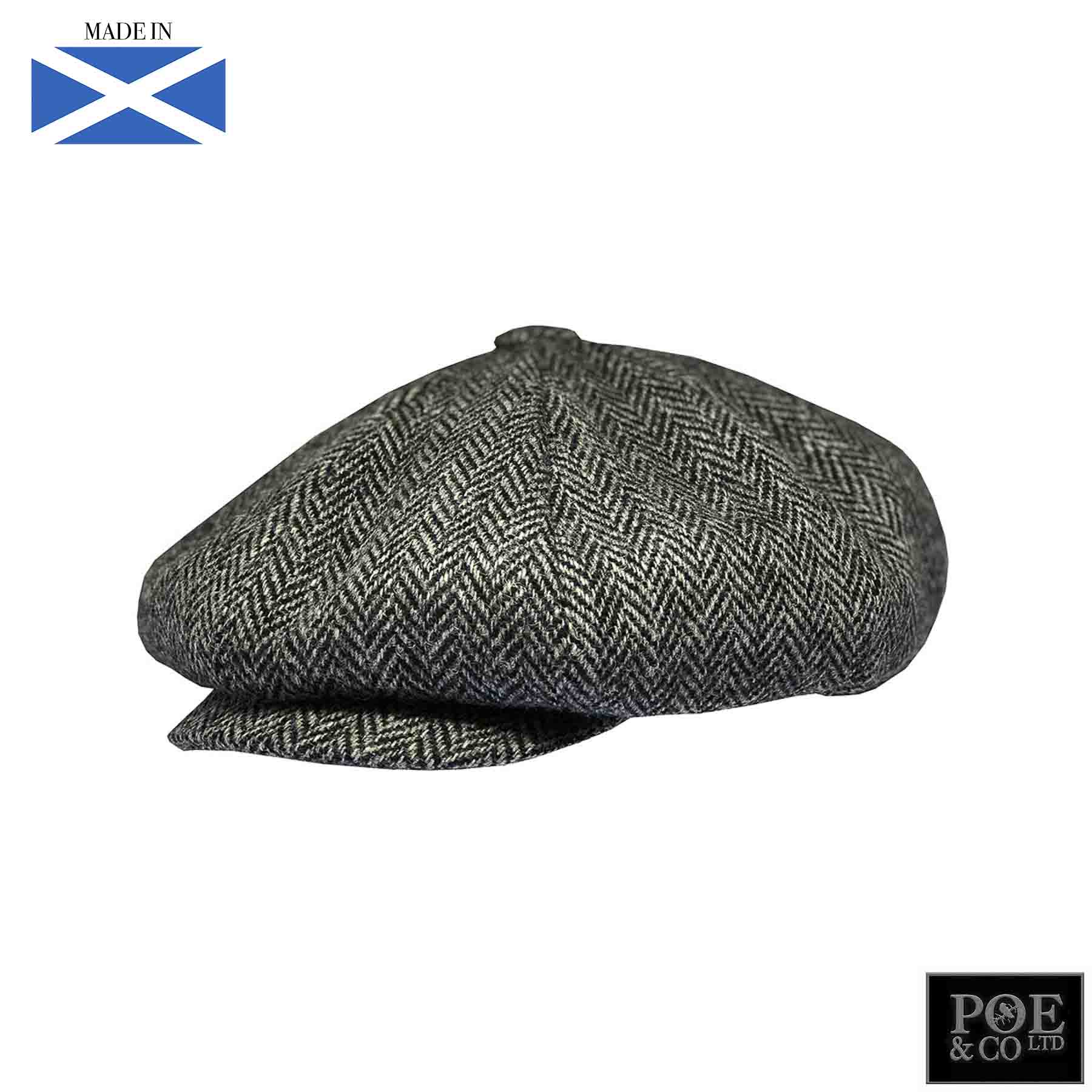 Gatsby Flat Cap in Hamilton Harris Tweed - Poe and Company Limited - Flat Cap - Flat Cap