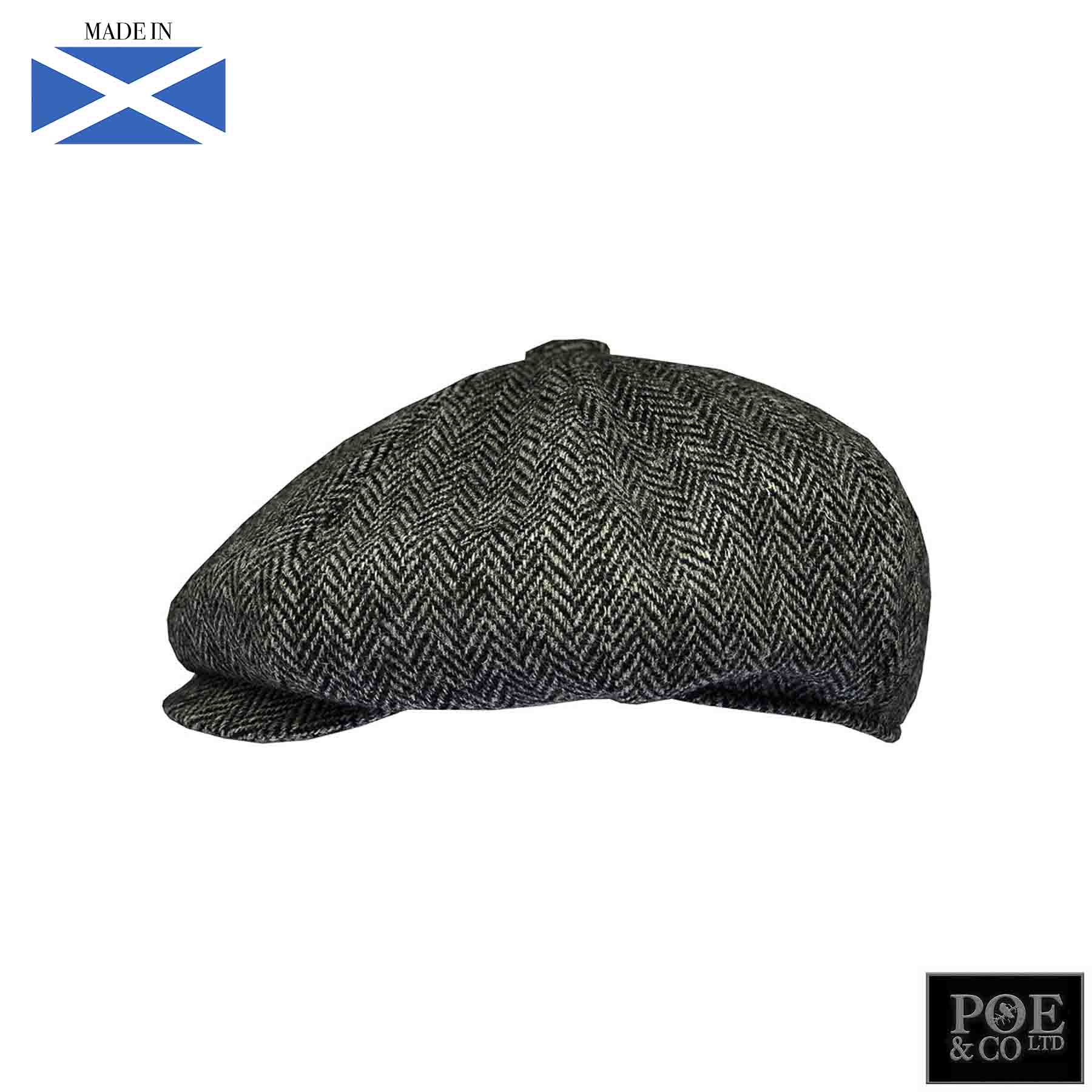 Gatsby Flat Cap in Hamilton Harris Tweed - Poe and Company Limited - Flat Cap - Flat Cap