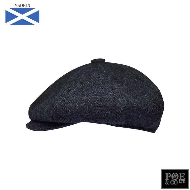 Gatsby Flat Cap in Newport Harris Tweed - Poe and Company Limited - Flat Cap - Flat Cap