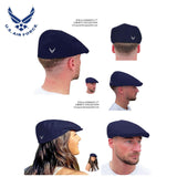 Officially Licensed U.S. Air Force® Standard Edition Flat Cap SM Plain Flat Cap by Poe & Company Limited | Poe and Company Limited, LLC®