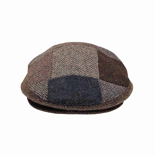 Poe and Company® Garrison Flat Cap in Patchwork Harris Tweed Flat Cap by Poe & Company | Poe and Company Limited, LLC®