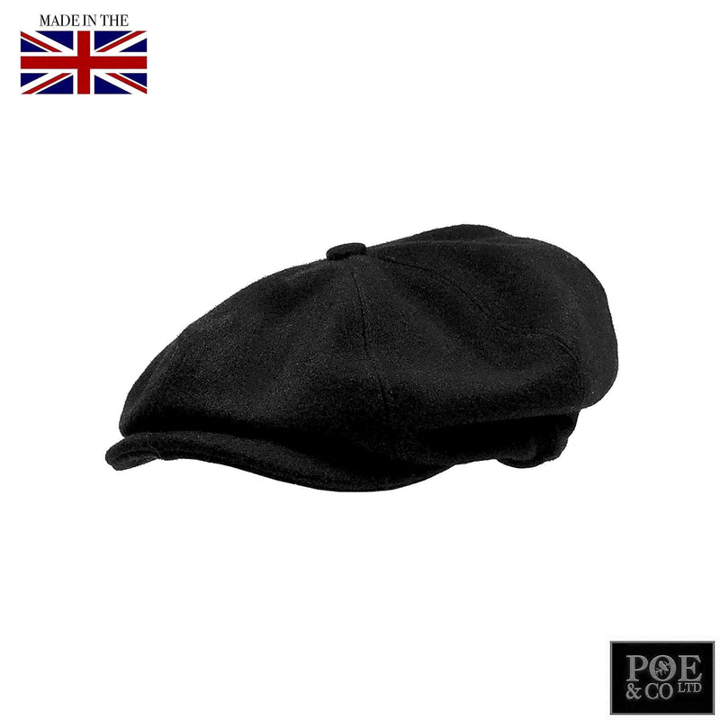 Poe & Company Shelby Flat Cap in Raven Tweed - Poe and Company Limited - Flat Cap - Flat Cap