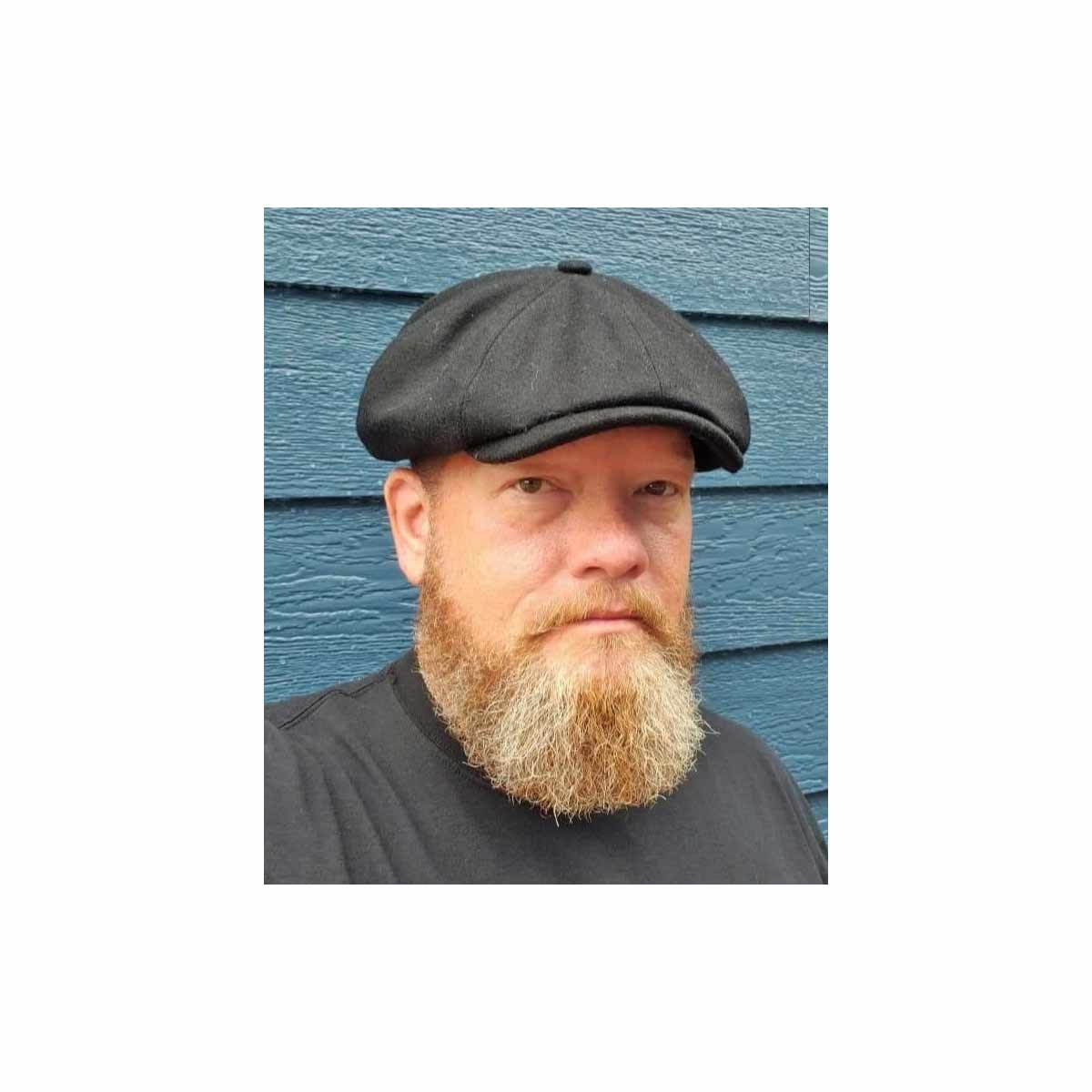 Poe & Company Shelby Flat Cap in Raven Tweed Flat Cap by Poe & Company Limited | Poe and Company Limited, LLC®