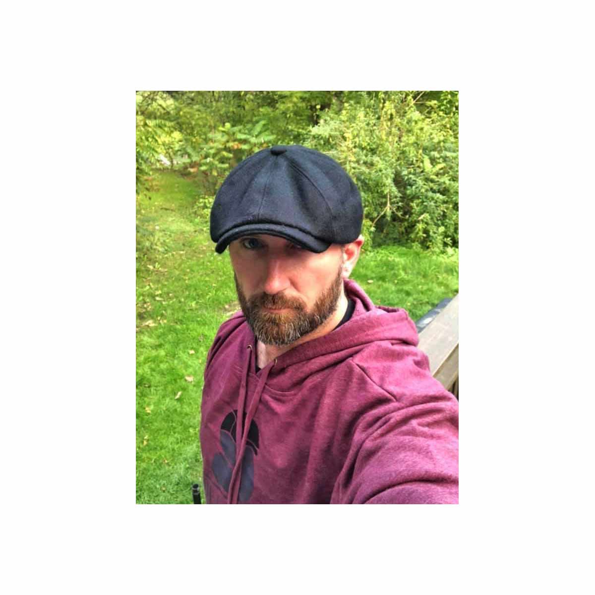 Poe & Company Shelby Flat Cap in Raven Tweed Flat Cap by Poe & Company Limited | Poe and Company Limited, LLC®