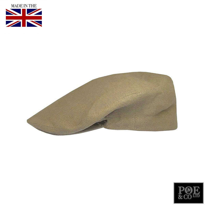 Poe & Company Tarquin Flat Cap in Sands Linen - Poe and Company Limited - Flat Cap - Flat Cap