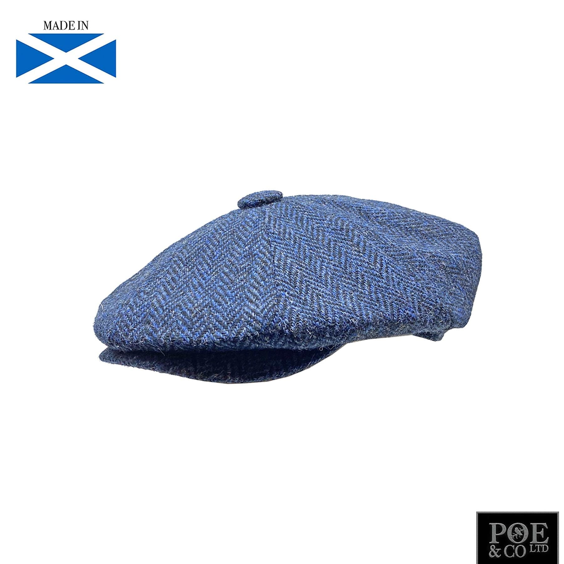 Stafford Flat Cap in Newport Harris Tweed Flat Cap by Glencroft | Poe and Company Limited, LLC®
