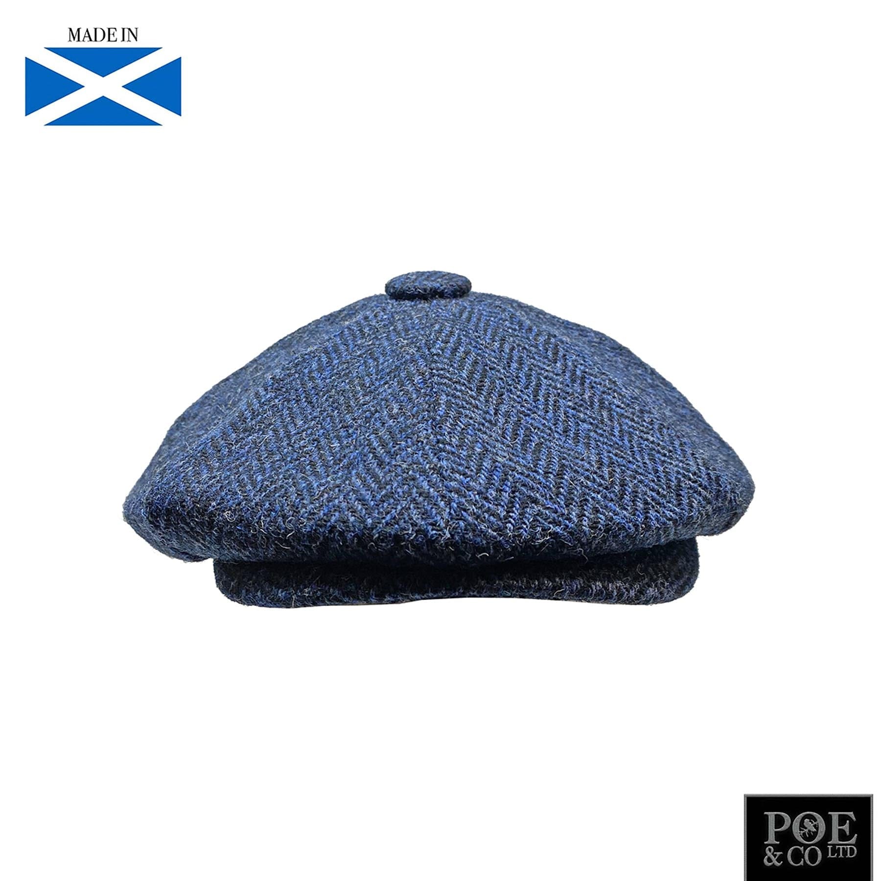 Stafford Flat Cap in Newport Harris Tweed Flat Cap by Glencroft | Poe and Company Limited, LLC®