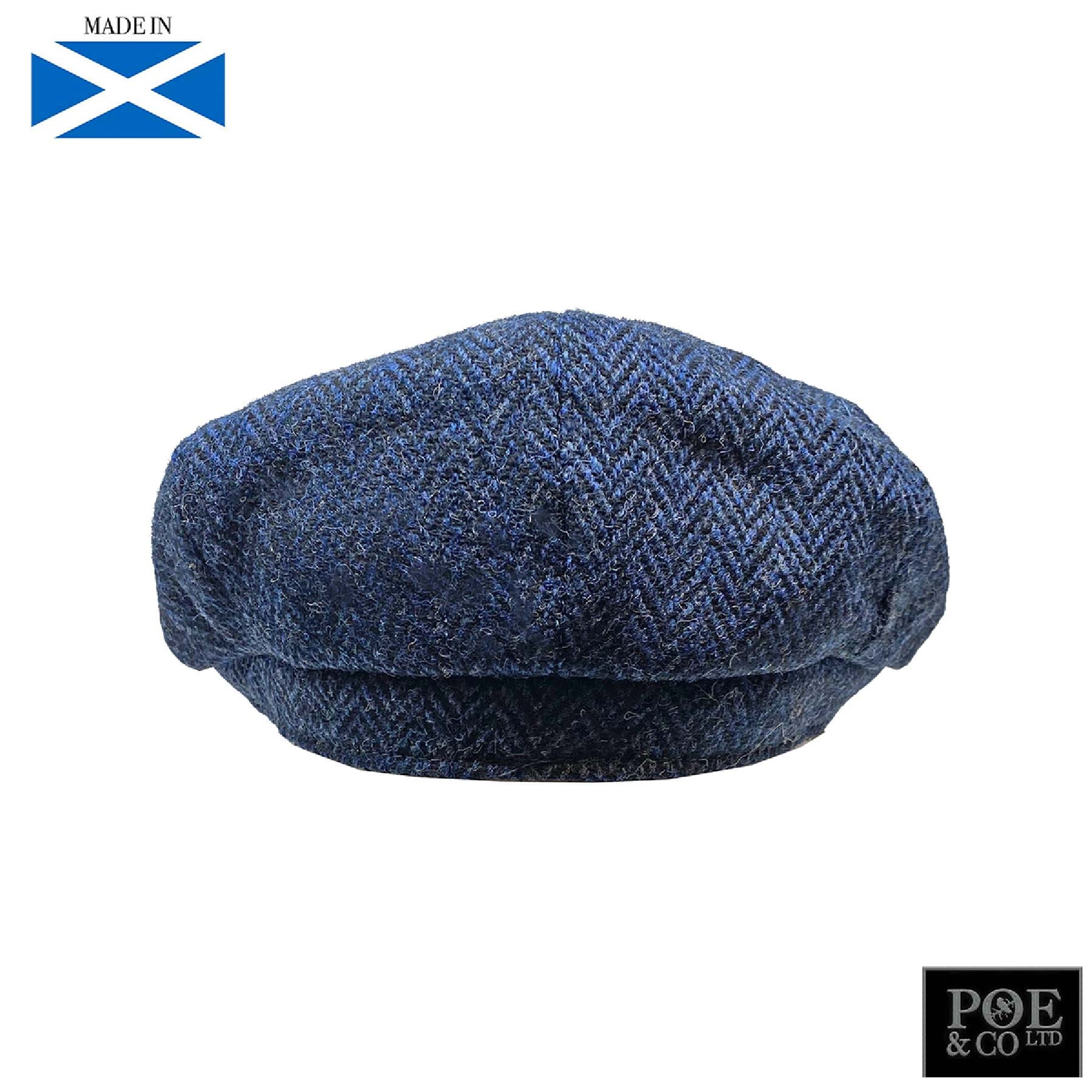 Stafford Flat Cap in Newport Harris Tweed Flat Cap by Glencroft | Poe and Company Limited, LLC®