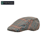 Tom Franks™ Synthetic Poly-Blend Flat Caps Woodsman Houndstooth Check M/LG 58 cm Hats by Poe and Company Limited | Poe and Company Limited, LLC®