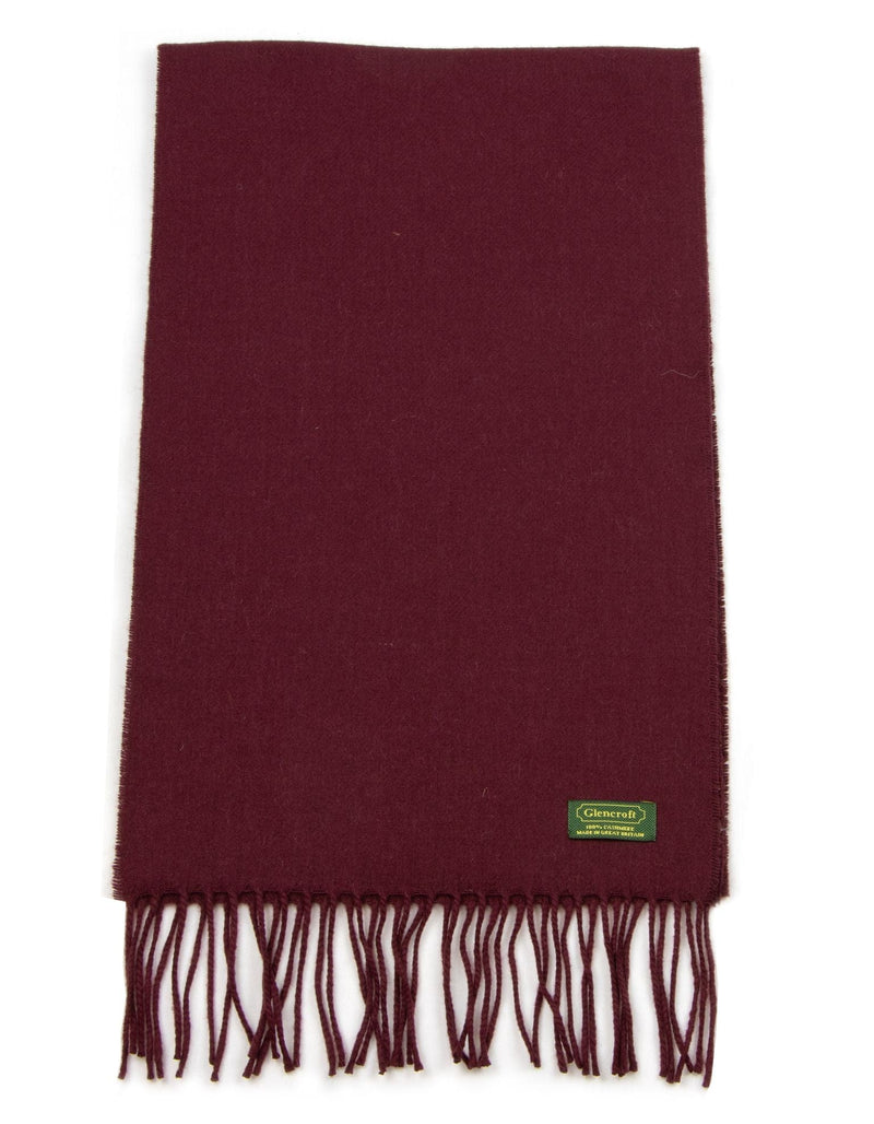 Unisex 100% Lambswool Scarves Cranberry Scarves by Glencroft | Poe and Company Limited, LLC®